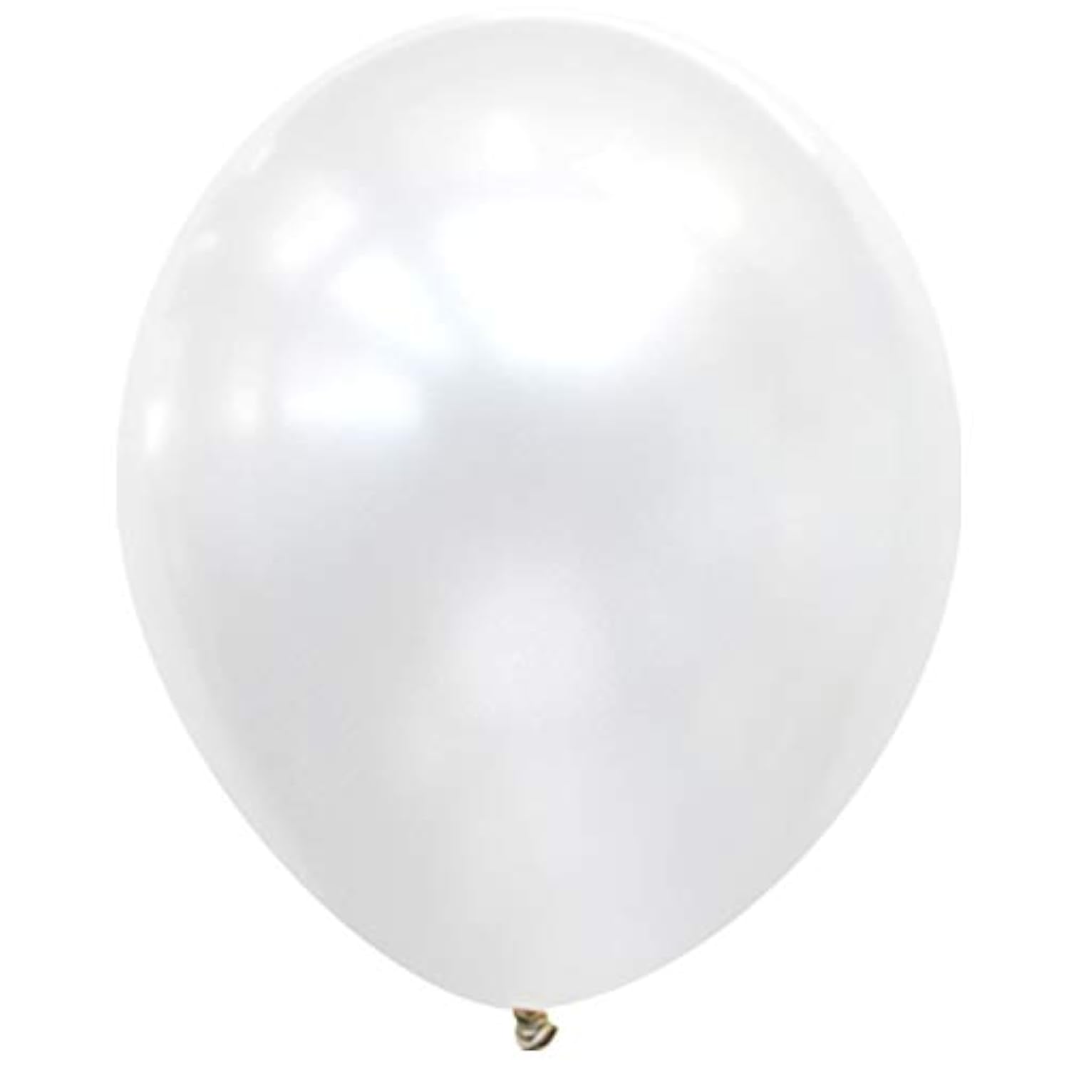 100 Pcs 5" Pearl White Premium Latex Balloons - Great For Kids, Adult Birthdays, Weddings, Receptions, Baby Showers, Water Fights, Or Any Celebration