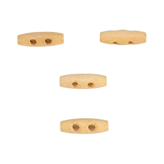 2 Holes Wooden Buttons Horn Toggle Sewing Buttons Horn Tooth Shape Kni