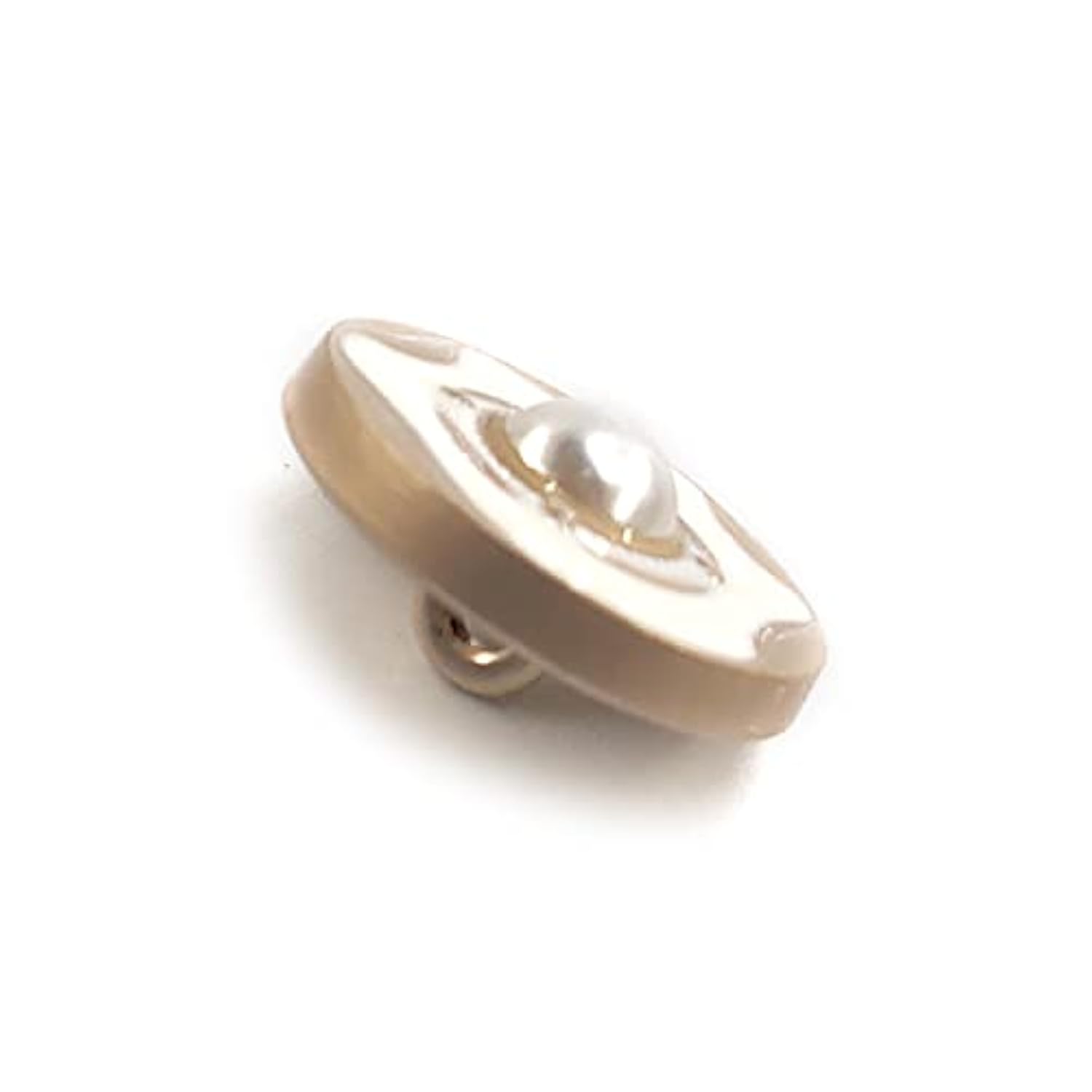 Faux Pearl Irregular Enamel Layer Sewing Shank Buttons 20 Pcs - 18Mm,