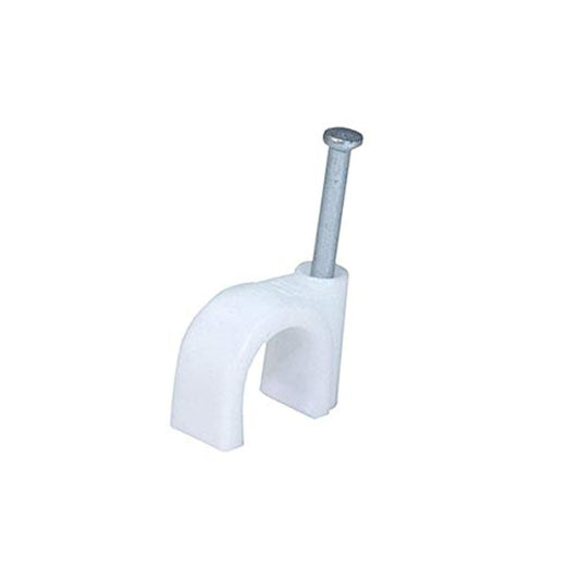 Circle Cable Clips With Steel Nail, 10Mm, 100Pcs/Pack
