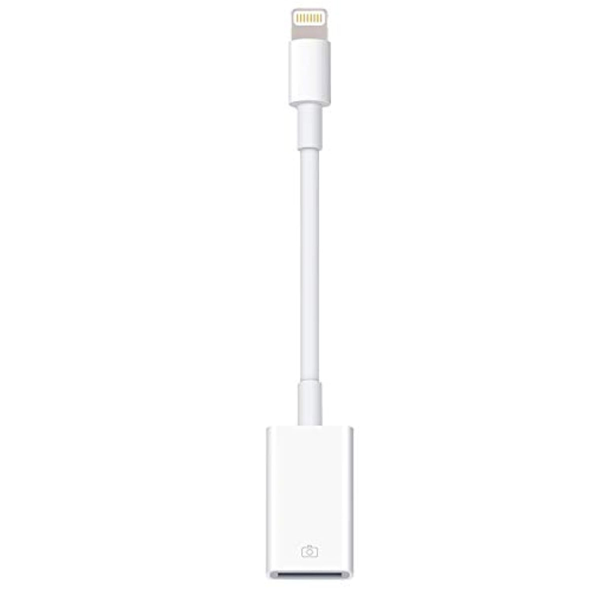 Lightning To Usb Camera Adapter Lightning Female Otg Cable Adapter For Select Iphone,Ipad Models Support Connect Camera, Card Reader, Usb Flash Drive, Midi Keyboard, White