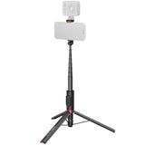 x Drex Lee Boom Selfie Stick ST30 Lite, 57.9" Automatic Tripod Stand with Remote and Cold Shoe Mount, for iPhone, for Android, Video Recording,