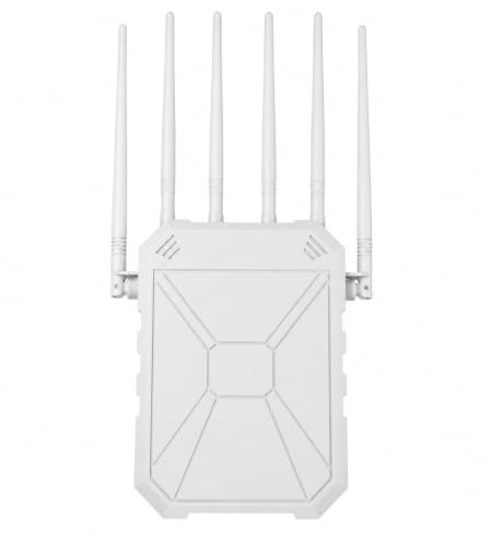 Ax1800 Outdoor Wifi 6 Extender, High Power Outdoor Wifi Extender Signal Booster, Long Range Outdoor Wifi Access Point, Ip67 Weatherproof, Poe Power Supply, For Starlink, Cameras, Patio, Camping,Rv
