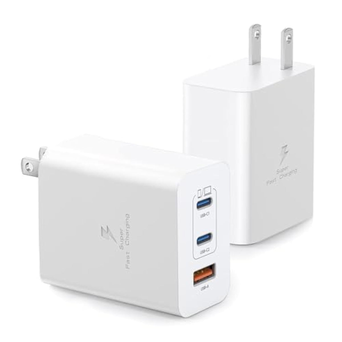 100W Usb C Charger Block,2Pack 3-Port Pd&Ac Gan Super Fast Usb C Charging Block Wall Charger Adapter Plug For Macbook Pro/Macbook Air,Ipad Pro/Air/Mini,Iphone 16E/15Pro,S25/S24/S23 And More