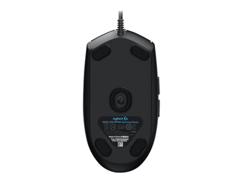 203 Prodigy Wired Gaming Mouse, 8,000 Dpi, Rgb, Lightweight, 6 Programmable Buttons, On-Board Memory, Compatible With Pc/Mac - Blue