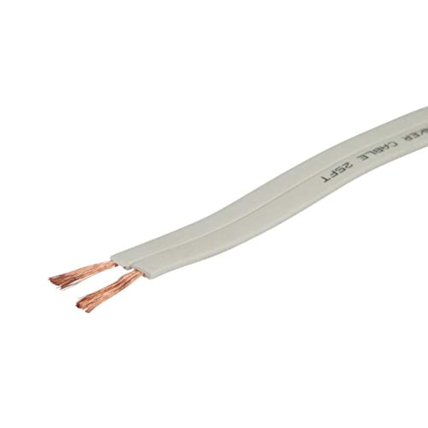Speaker Wire/Cable - 50 Feet | 16 Gauge Awg Pure Copper Flat Cl2 In Wall Rated, Jacketed In Pvc Material For Home Theater, Car Audio And More