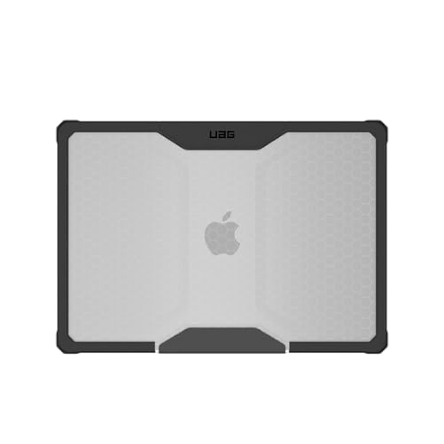 Uag Designed For Macbook Air 15" Case 2023-2025 M2/M3/M4 (A3241 A3114 A2941) - Translucent Clear Rugged Tactile Grip Laptop Protective Cover, Plyo Ice/Black
