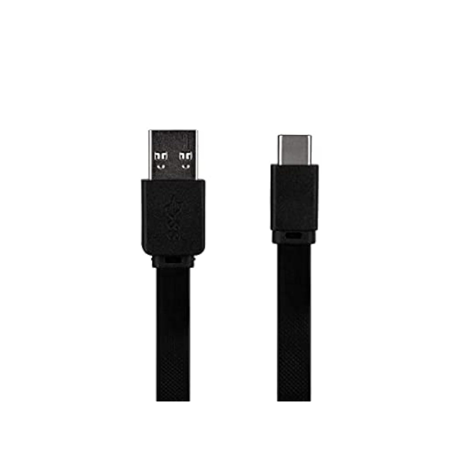 Flat Usb Type-C To Type-A 3.2 Gen1 Charge And Sync Cable - 5Gbps, 3 Amp Charging, Reversible Connector, Resists Tangling, Compatible With Usb Type-C Devices, 6 Feet, Black
