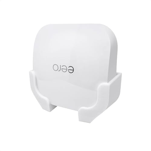 Drill Free Wall Mount For Eero Pro 6 & Eero Pro 6E Mesh Wifi Router (Not Compatible With Other Eero Models), Strong Vhb Adhesive, Easy Install Holder Bracket, No Mess, Increase Range & Reduce Clutter