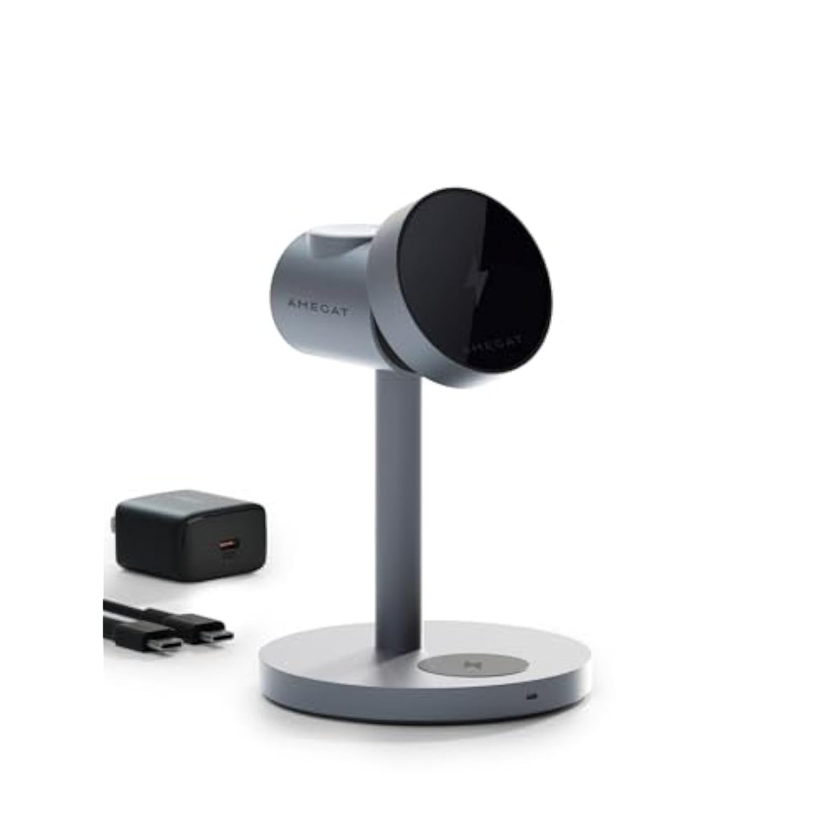 Magfusion 3-In-1 Charging Station Compatible With Magsafe, Qi2 Certified 15W Magnetic Wireless Charger Stand, For Iphone 16/15/14/13/12 Series, Apple Watch, Airpods(30W Pd Charger Included)