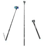 Smatree 86.6 Inch Selfie Telescopic Stick Compatible for Insta360 X5,GoPro Hero 13/12/11/10/9/8/7,Osmo Action 5 Pro,AKASO EK7000, Extension Pole Compatiable with Compact Cameras and iPhone/Cell Phones