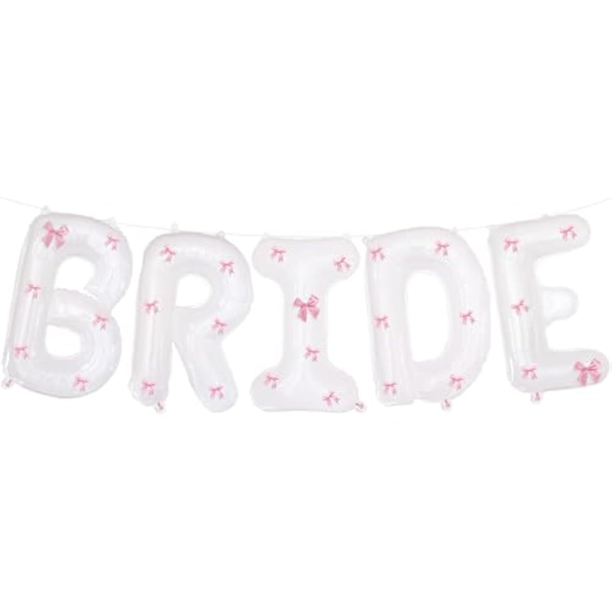 40" Pink Bride Balloon with Ribbon Bows – Bridal Shower & Bachelorette Party Decor