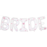 40" Pink Bride Balloon with Ribbon Bows – Bridal Shower & Bachelorette Party Decor