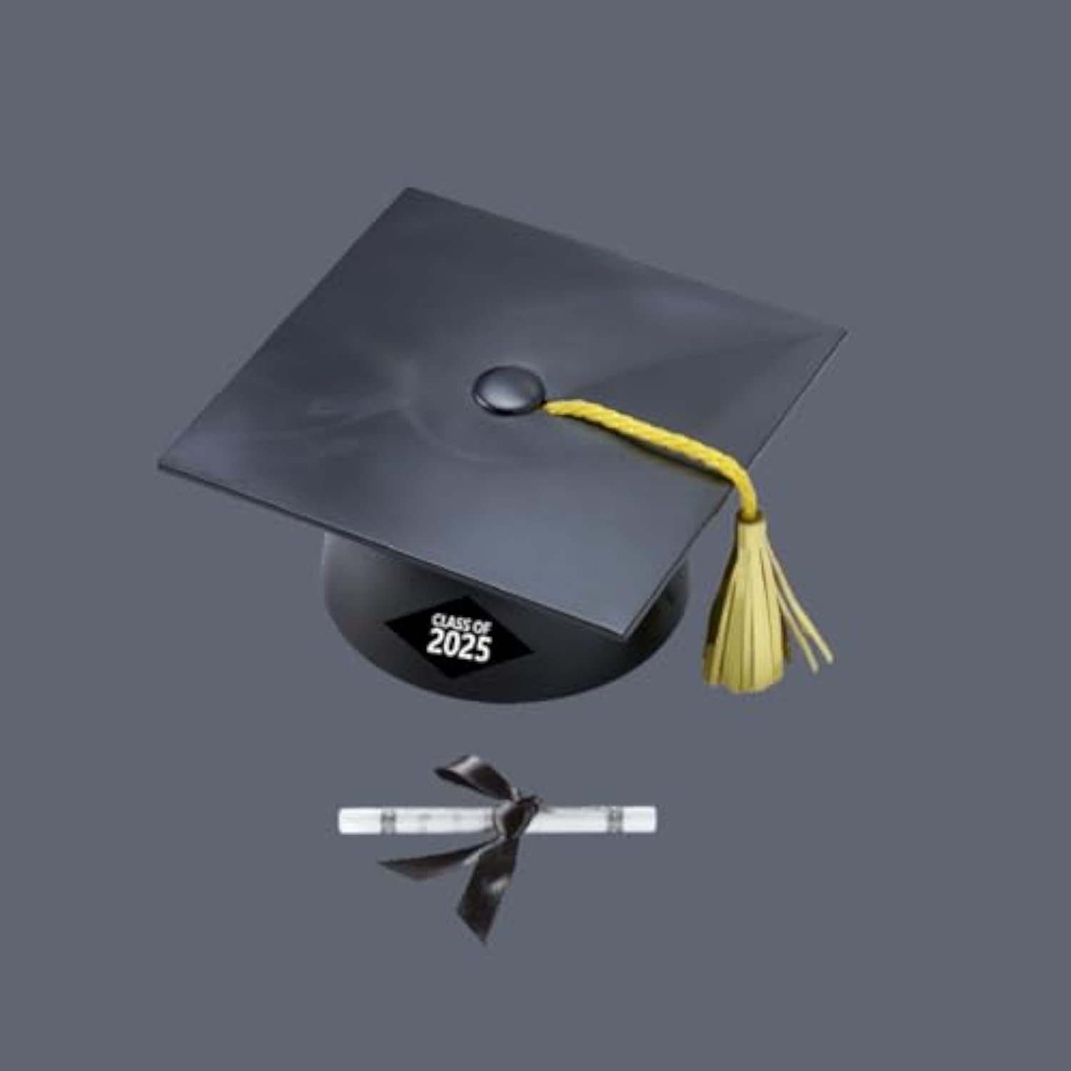 Graduation Cake Kit Cupcake & Party Supplies Decoration Toppers (Black Cap Gold Tassel)