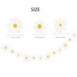 4Pack Daisy Banner Garland Groovy Boho Flower Hanging Party Decorations