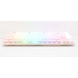 One 3 Aura 80% Mechanical Keyboard: Quack Mechanics Dampening, Hot-Swappable Cherry Mx Red Switches, High-Density Pbt Doubleshot Keycaps, Rgb, Us, Aura White