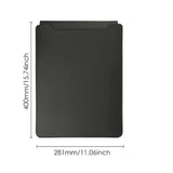15 16 Inch Laptop Sleeve Case Leather Case With Adjustable Stand Compatible With Macbook Pro 16 2021 & 2019/15.4'' Macbook Pro 15 (A1990 A1707 A1398)/ 15'' Surface Laptop 3, Sleeve Pouch Grey