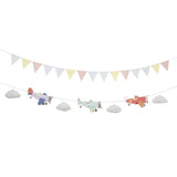Meri Meri Planes Party Banner (Pack of 1). 7' Party Garland (11' including excess cord), Meri Meri Airplane Party Decorations