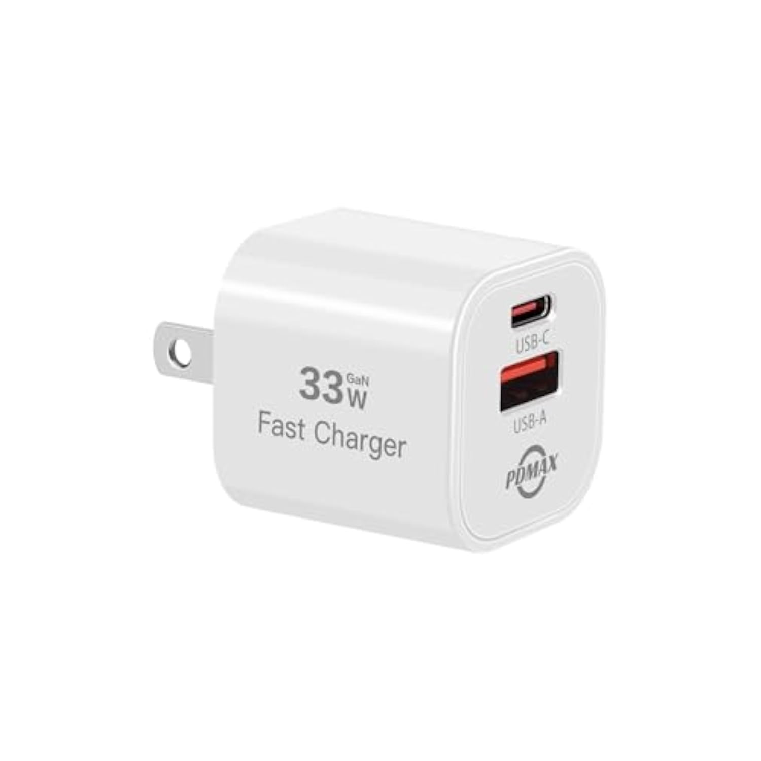 30W Usb C Wall Charger, Gan Dual Port Fast Charging Block With Usb-C & Usb-A, Compact Power Adapter For Iphone 16/15/14, Ipad, Galaxy, Pixel