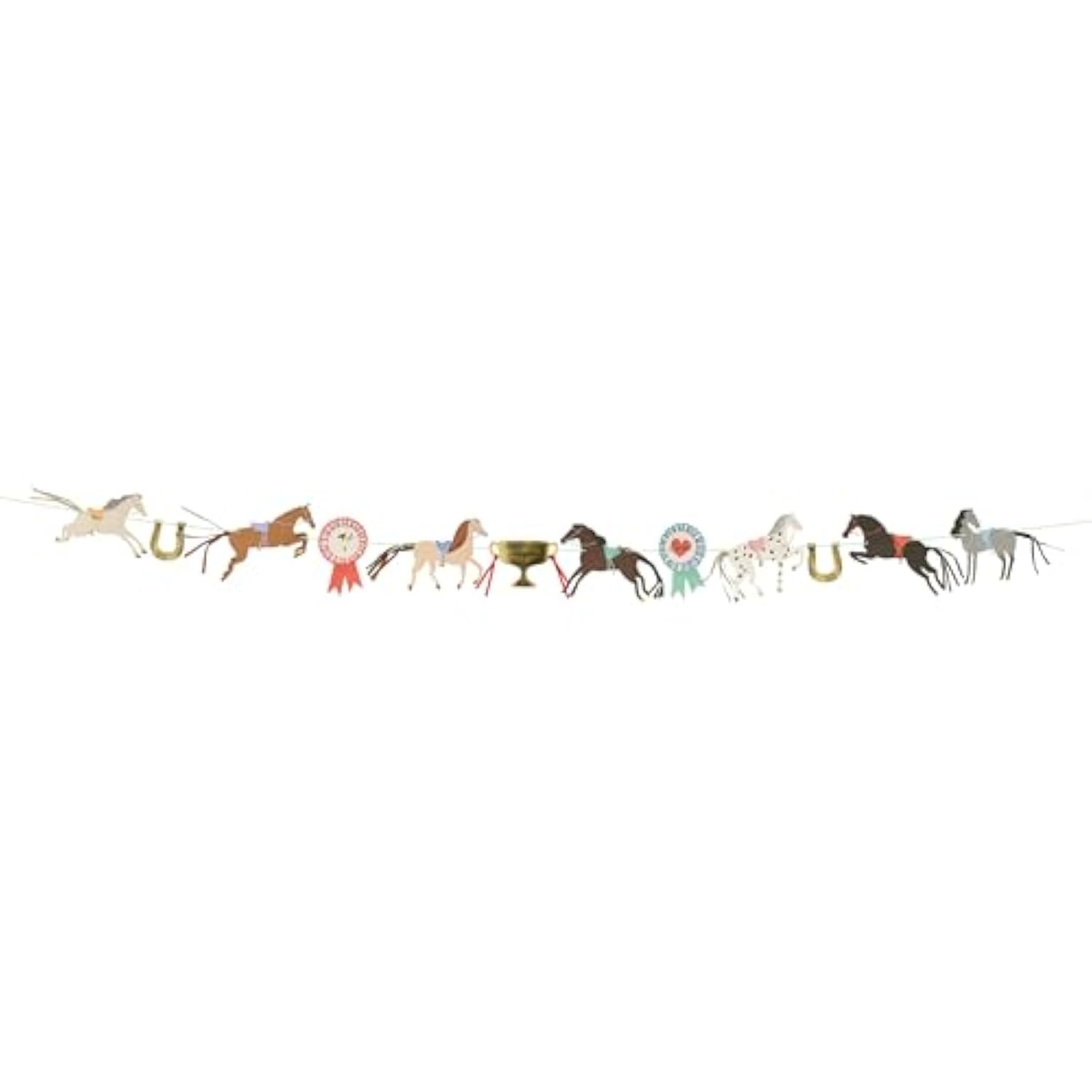 Meri Meri Horse Party Banner (Pack of 1). 13' Party Garland Including Excess Cord