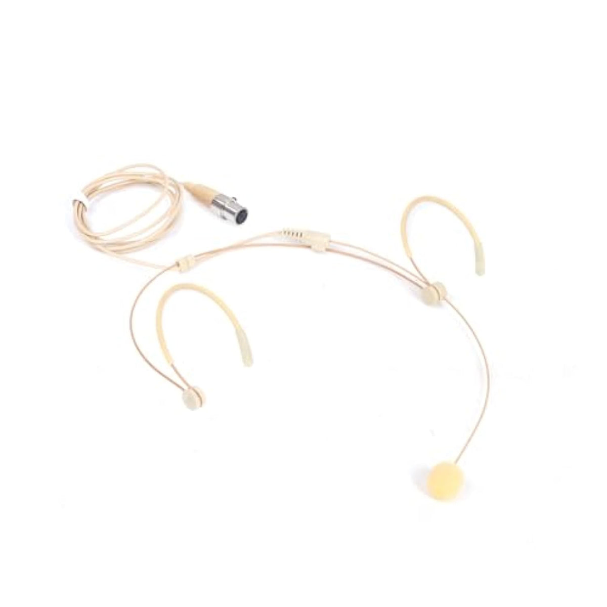 Beige Headworn Microphone,Daul Ear Hook Mic,Condenser Headset Mics For Shure Microphone Wireless Systems,Ideal For Lectures,Actors,Theater,Podcasts