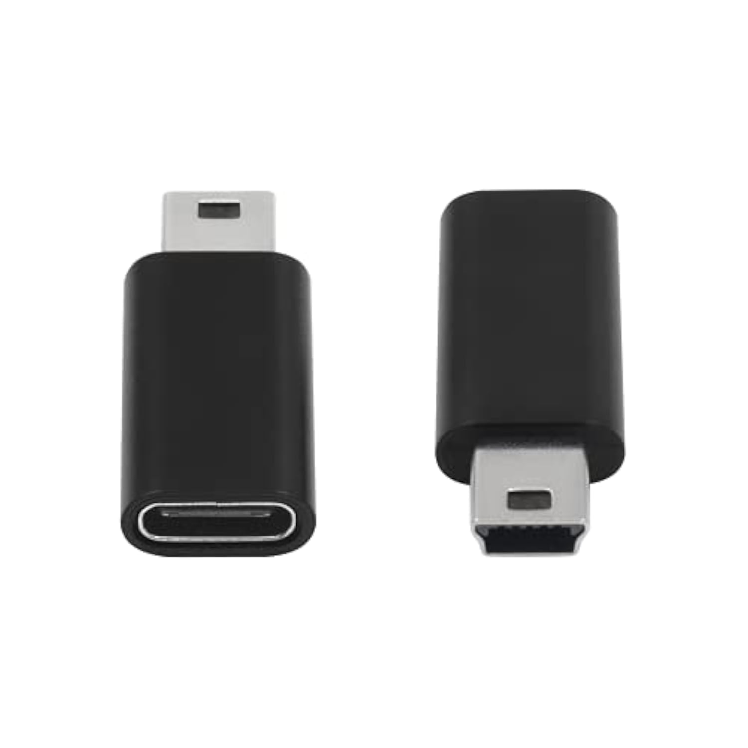 Usb C To Mini Usb Adapter (2 Pack-Black), Mini Usb To Usb C Adapter, 480Mbps M