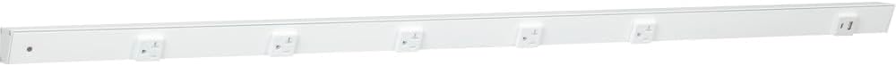 48 in Slim Under Cabinet Angle Power Strip with USB-A and USB-C Ports White