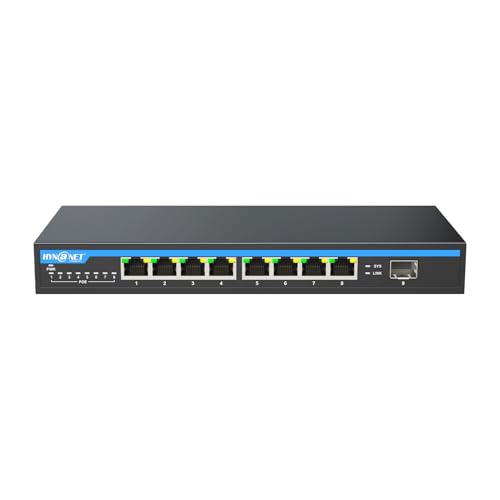 8-Port 2.5G Poe+ Switch Unmanaged, 96W Ieee 802.3Af/At, 8×2.5Gbe Poe + 1×10G Sfp+ Uplink, Fanless Metal Desktop/Wall Mount, Plug & Play For Wifi 6/6E Ap, Ip Cameras, Nvr