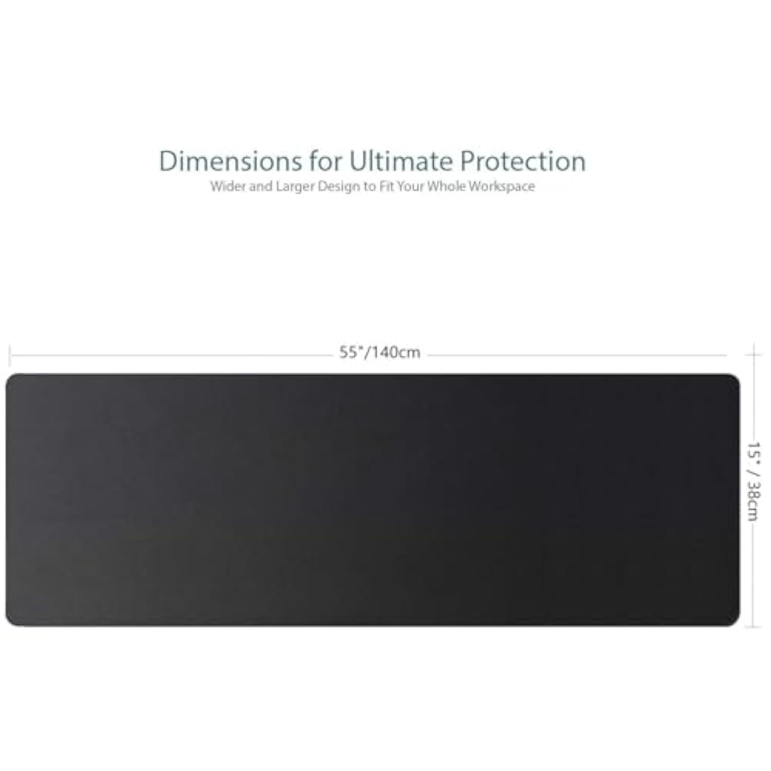 [55" X 15"] Extended-Large Mouse Pads, Keyboard Pad - Enhance Your Gaming Experience With The Battle Mat - Waterproof And Easy To Clean - Lint-Free - Ideal For Game Tables (Black, Large)