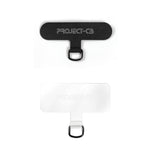 Phone Tether Tab 2 Pack,Universal Phone Lanyard Patch Without Adhesive,Phone Strap Replacement Part For Cell Phone (Black&Clear)
