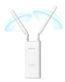Ac1200 Outdoor Wifi Extender Long Range, Dual Band 5Ghz + 2.4Ghz, Ip65 Weatherproof Gigabit Signal Booster, Poe Powered, With Passive Poe Injector, 2X 5Dbi Antennas, Works For Yard, Farm, Rv