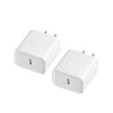 Usb C Charger Block,Fast Charging Wall Charger Usb C Power Adapter,Type C Brick Cube For Phone 16/16Pro/16Promax/16Plus/15/14/13/12/11/Ipad/Android Phone[2 Pack] (White)