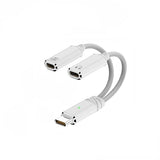 2-in-1 USB C to C Cable, PD 100W Charging & Audio Headphone Adapter with Microphone, Support USB 2.0(480Mbps) Data Transmission, Compatible with