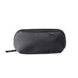 Small Tech Pouch, Black, Electronics Organizer For Travel Or Everyday Carry, Origami-Style Storage, Cable Pass-Through, Weatherproof Recycled Nylon, Gear Carry Bag For Men And Women
