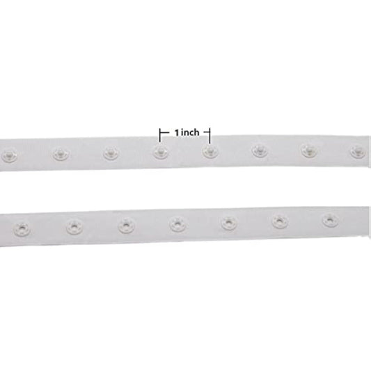 5Yards Plastic Snap Button Press Stud Polyester Tape Trim For Sewing D