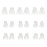 Silicone Triple Flange Ear Bud Tips Low Noise For Inside Diameter 4Mm-5Mm Earbuds In-Ear Earphones(Inner Hole 4Mm) S/M/L,9 Pairs, Clear