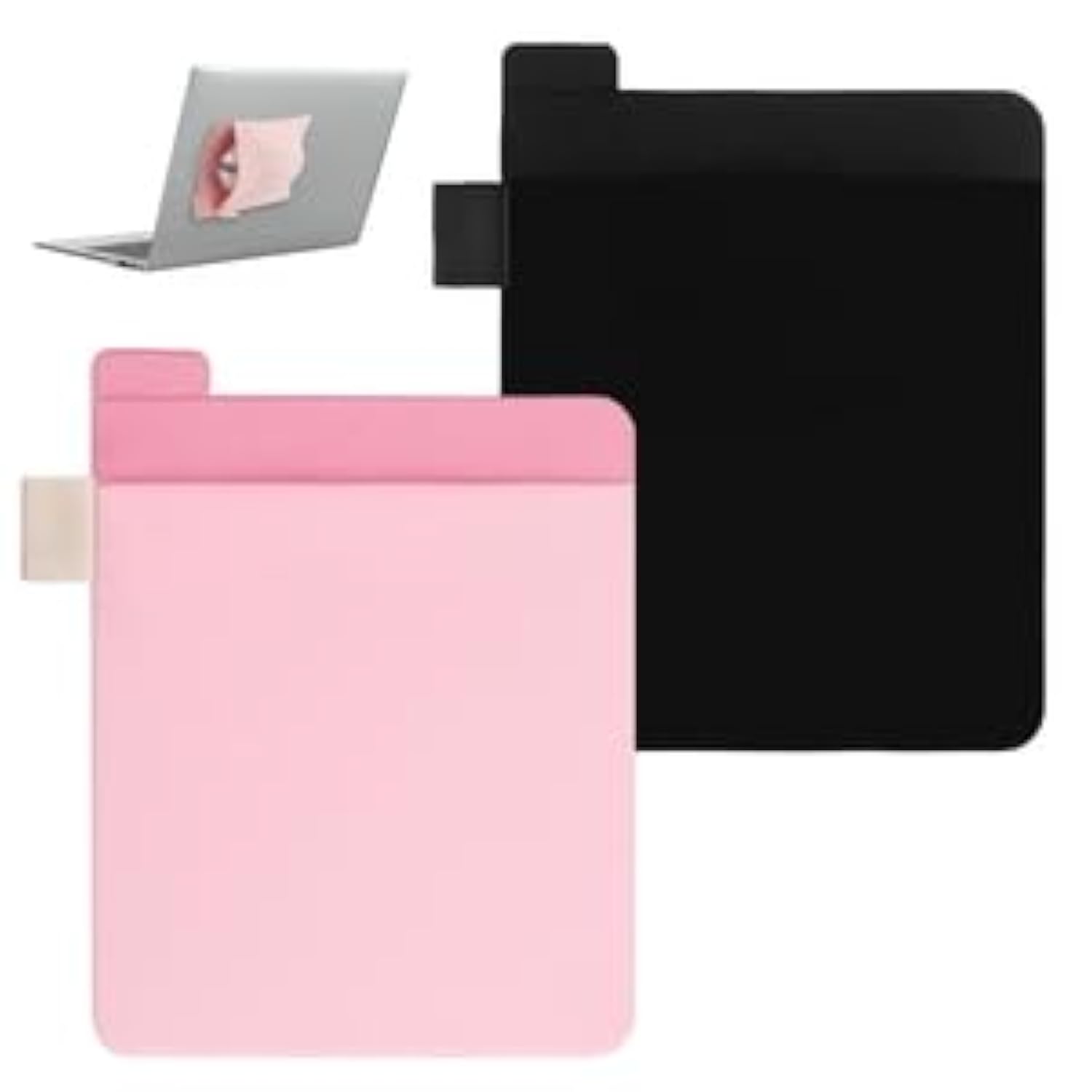 2 Pcs Portable Hard Drive Sleeve For Laptop, Stick-On Mouse Pouch,Adhesive Pouch Holder For Computer Accessories, Reusable Mouse Headset Storage Bag For Portable External Usb Cable,Mouse