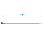 Dc Power Pigtail Cable, 2-Pack 5.5Mm X 2.5Mm 90 Degree Right Angle Dc Barrel Male Plug Jack Connector To Bare Wire Power Supply Adapter Repair Cord For Cctv Surveillance Security Camera Led Strip
