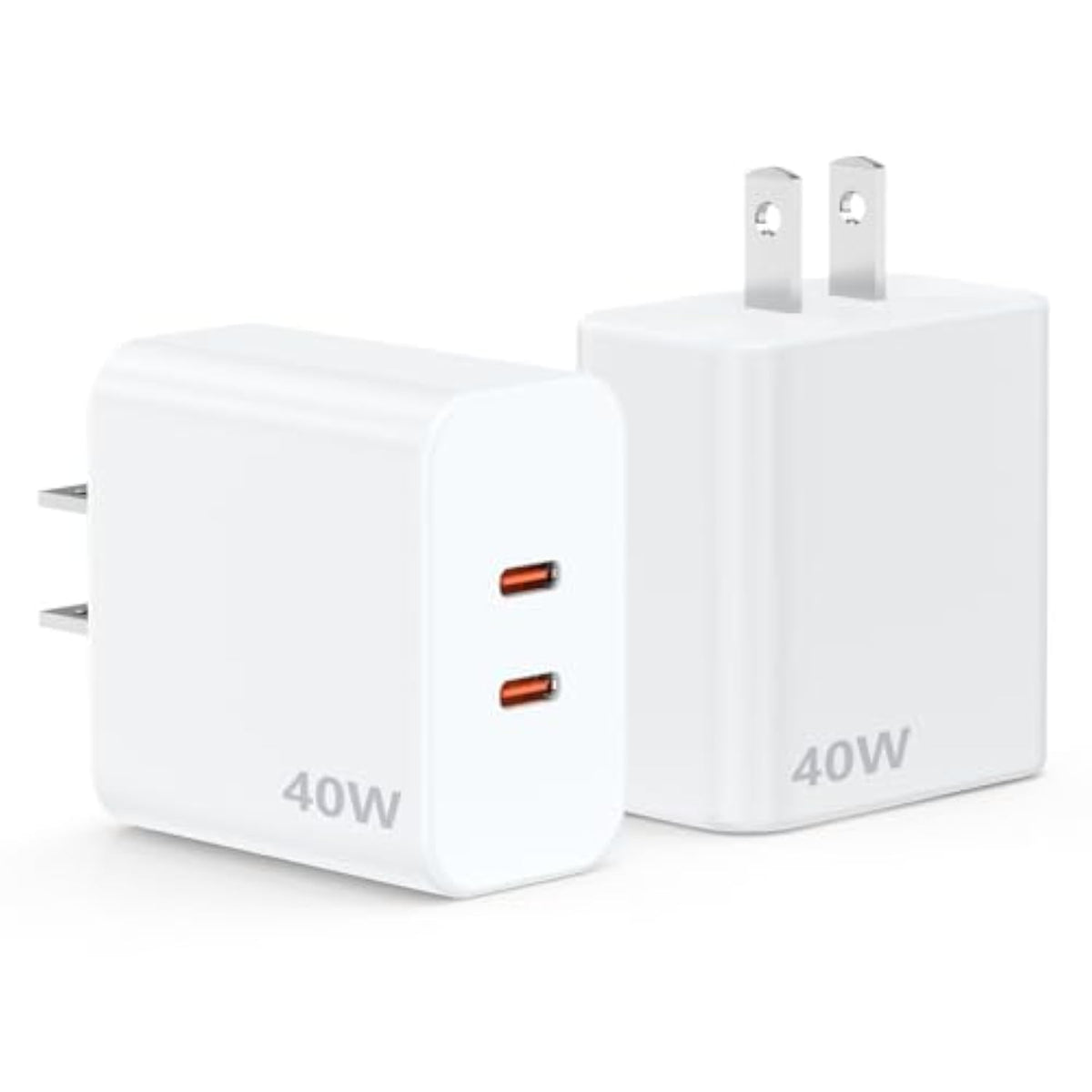 Usb C Charger Block, 40W Dual Port Fast Charger 20W Type C Charging Block 3.1A Usb Wall Charger Dual Port Pd+Qc Charging Cube For Iphone 15 16 14 13 12 11 Pro Max Xs, Ipad, Samsung Phone, Tablet