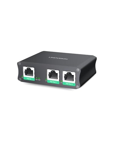 Industrial 2 Ports Gigabit Poe Extender, Passthrough And Split 30W Poe To Two Poe Cameras, Poe Repeater To Extends Extra 330Ft - 3 Years Warrenty