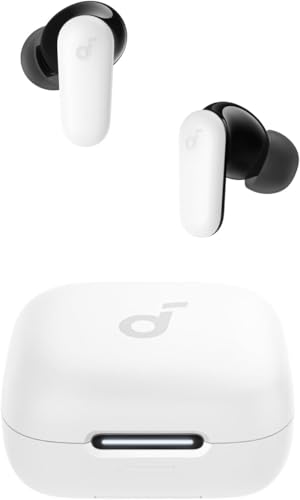 Soundcore P30i by Anker Noise Cancelling Earbuds, Strong and Smart Noise Cancelling, Powerful Bass, 45H Playtime, 2-in-1 Case and Phone Stand, IP54,