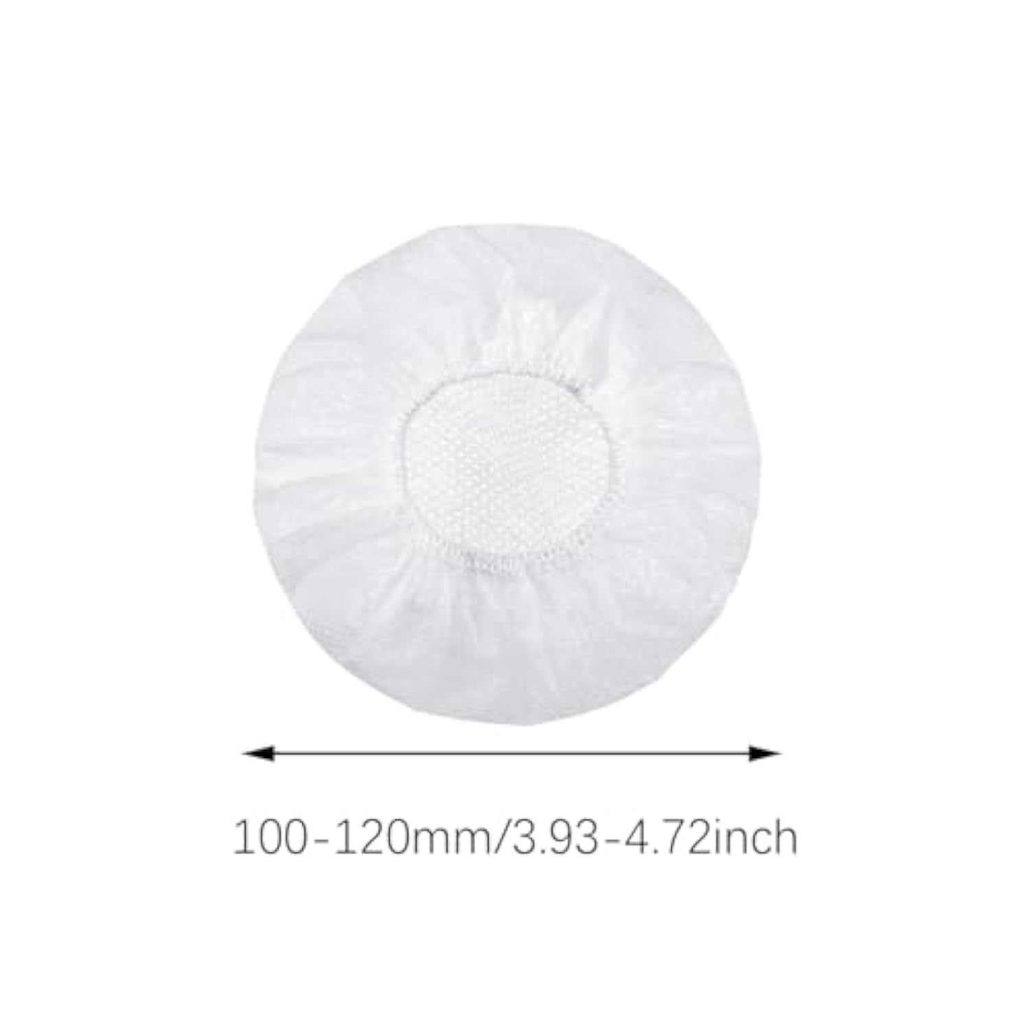 100Pcs Disposable Dustproof Sweatproof Covers 100-120Mm White Elastic Headphone Cap Electronics Earbuds Accessories