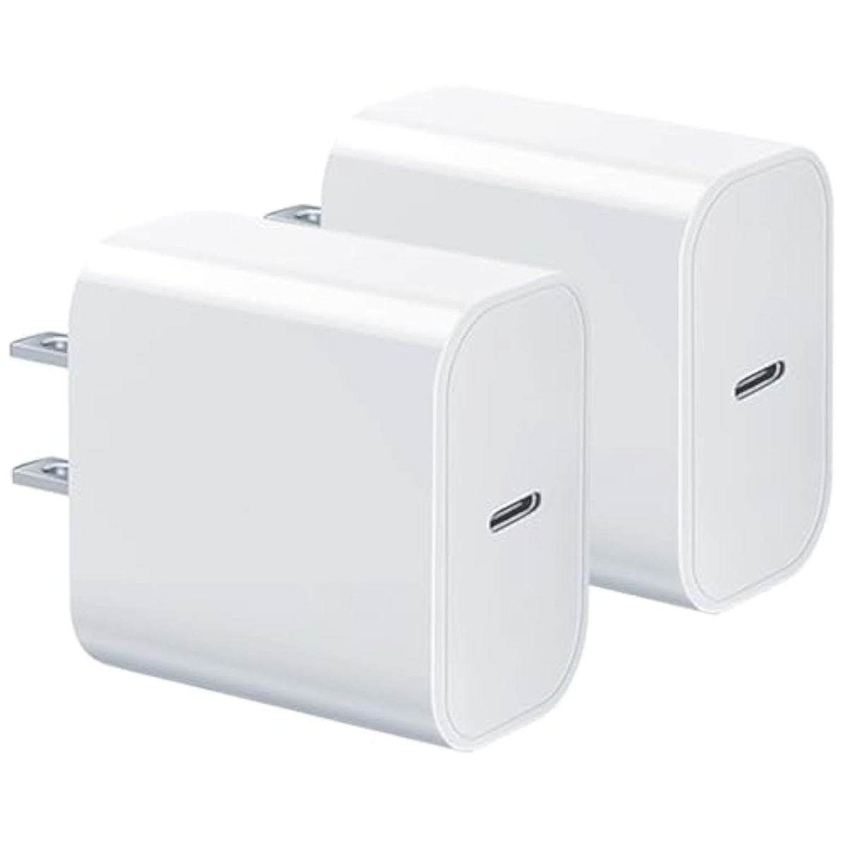 Usb C Charger Block For Apple Watch Iwatch Series Ultra/10/9/8/7/6/Se/Se2/5/4/3, Type-C Pd Fast Charging Usbc 20W Power Adapter Plug For Iphone Ipad,2-Pack White (Cable Not Included)