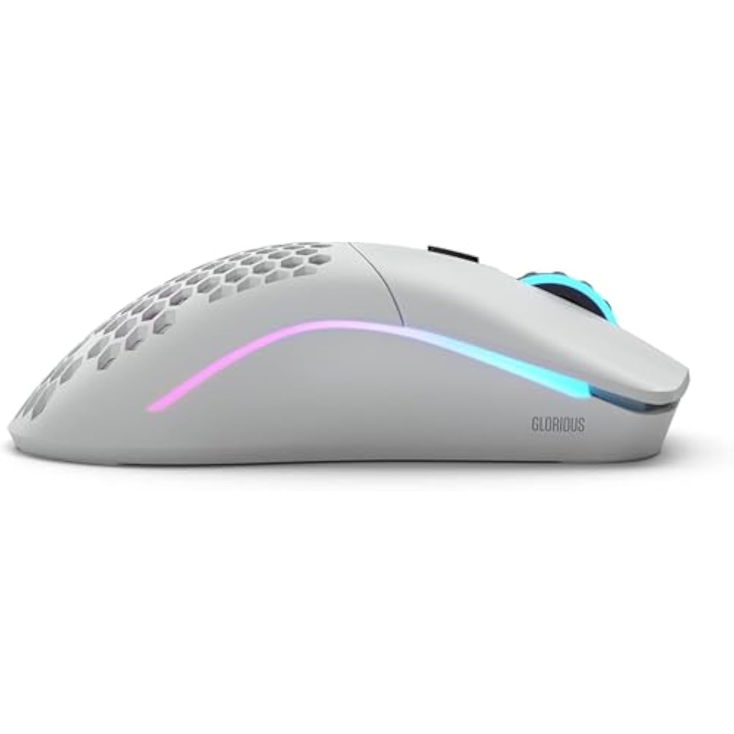 Glorious Gaming Model O Wireless Gaming Mouse - Superlight, 69G Honeycomb Design, Rgb, Ambidextrous, Lag Free 2.4Ghz Wireless, Up To 71 Hours Battery - Matte White (Renewed)