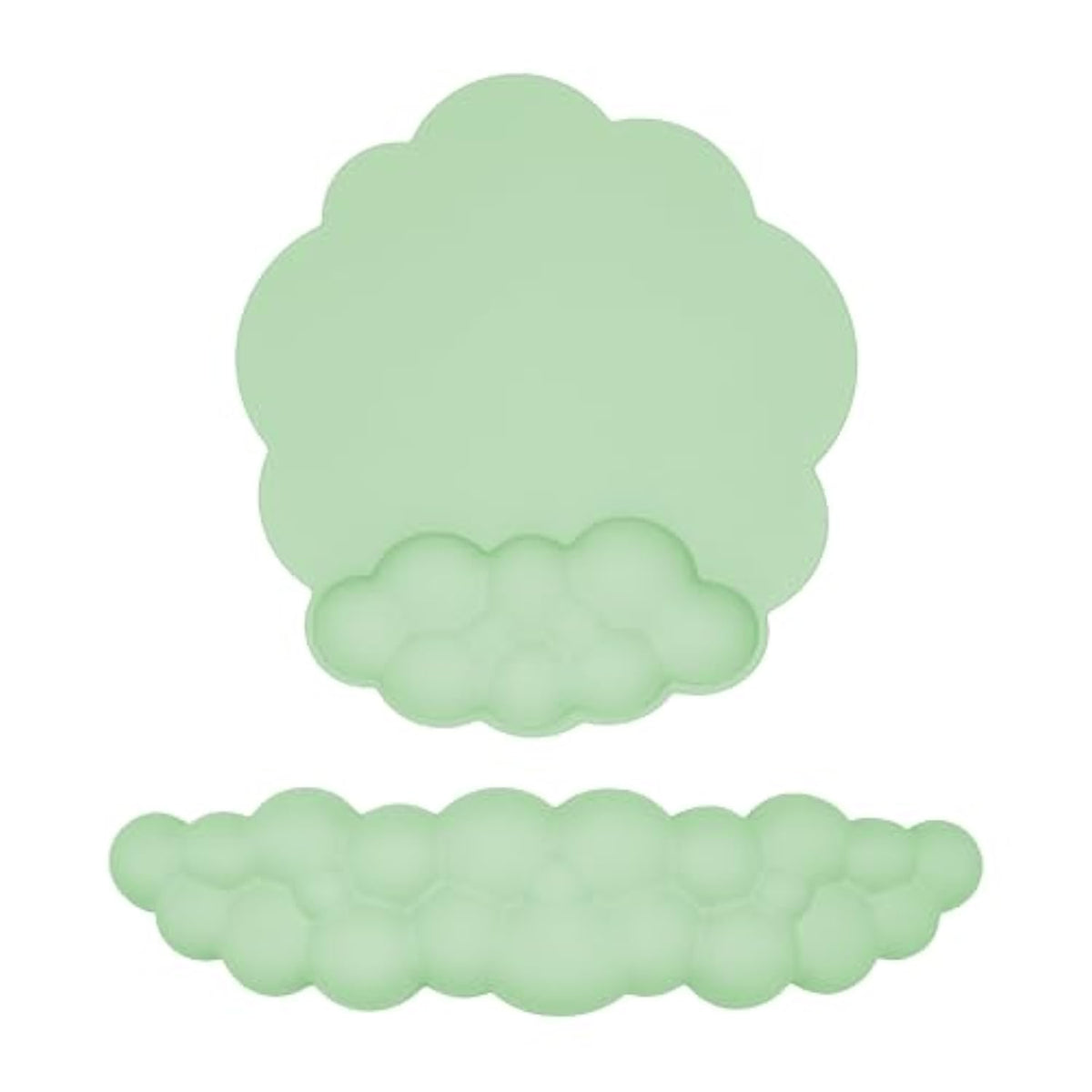 Cloud Mouse Pad Wrist Support Keyboard Wrist Rest Set Ergonomic Wrist Support For Typing Pain Relief Portable For Computer Office Gaming (Green-L)