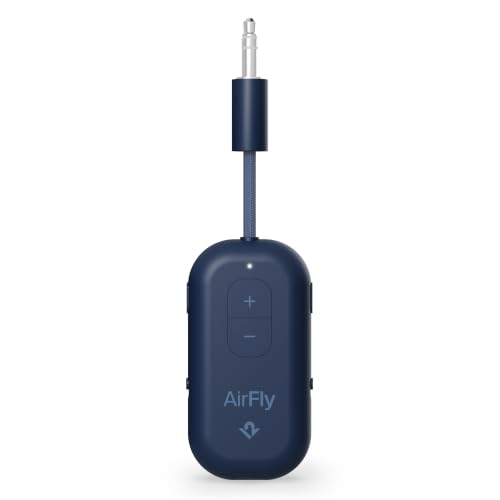 AirFly Pro 2 Bluetooth 5.0 Transmitter/Receiver for TV to 2 Wireless Headphones Wireless Adapter for AirPods, Car, Gym, Home, Use with Any 3.5 mm