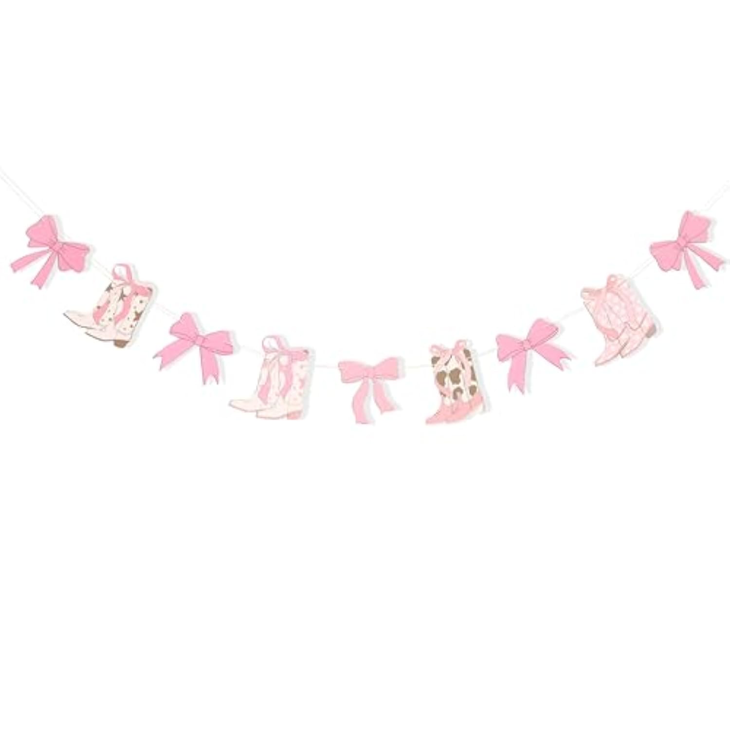 Coquette Bow Cowgirl Boots Banner Pink Western Cowgirl Boot Decor