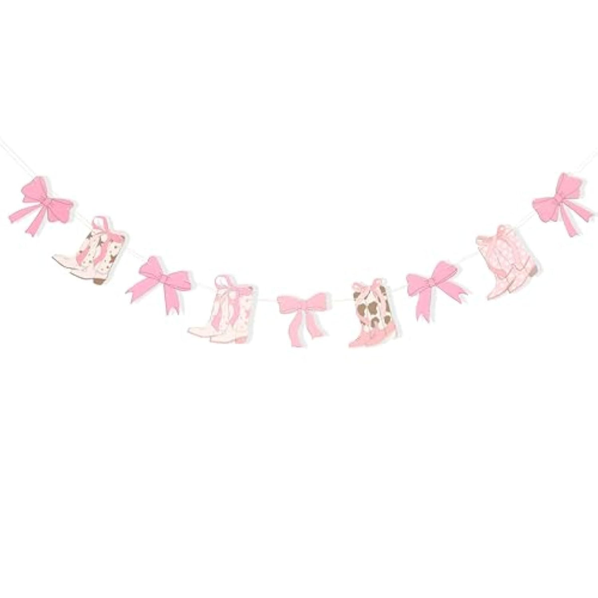 Coquette Bow Cowgirl Boots Banner Pink Western Cowgirl Boot Decor