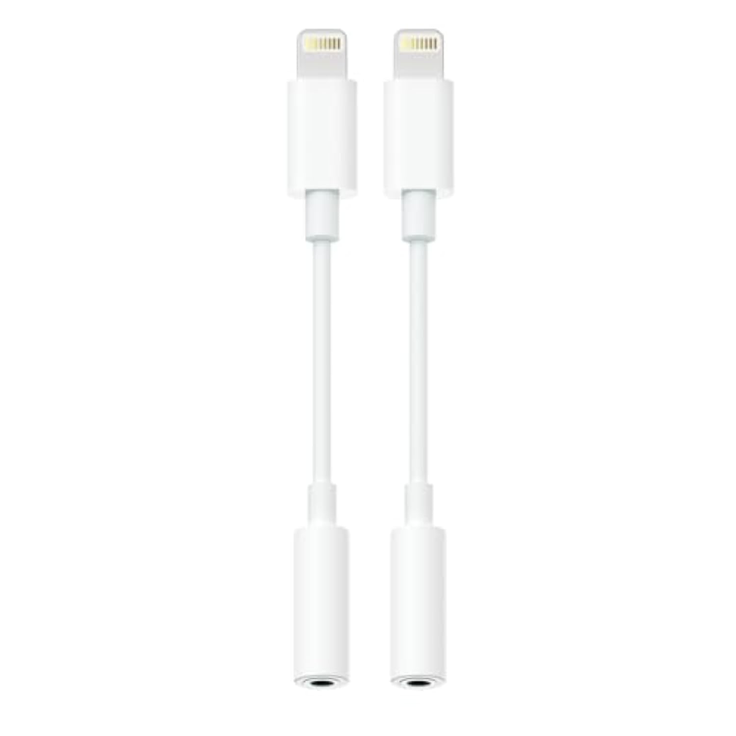 Lightning To 3.5Mm Headphone Adapter For Iphone - 2 Pack Hi-Res Iphone Aux Adapter Converter Jack Dongle Audio Aux Cord For Apple Iphone 14 13 12 11 X Xs White