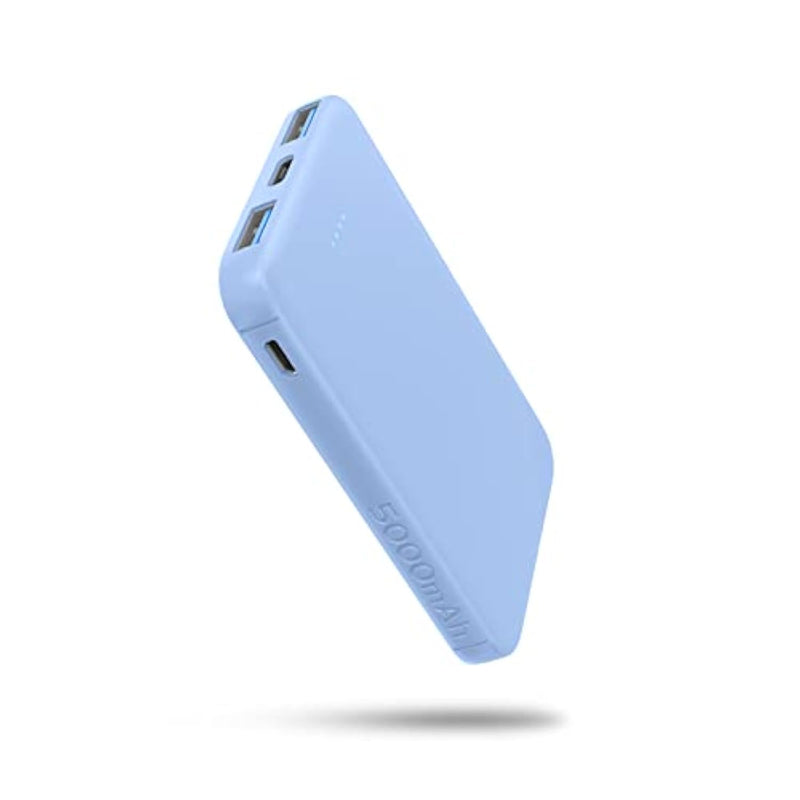 S22 Portable Charger, Power Bank, 5000Mah External Battery Pack Compatible For Iphone 15 14 13 12 11 X Samsung S22 S21 Google Ipad Etc(Blue)